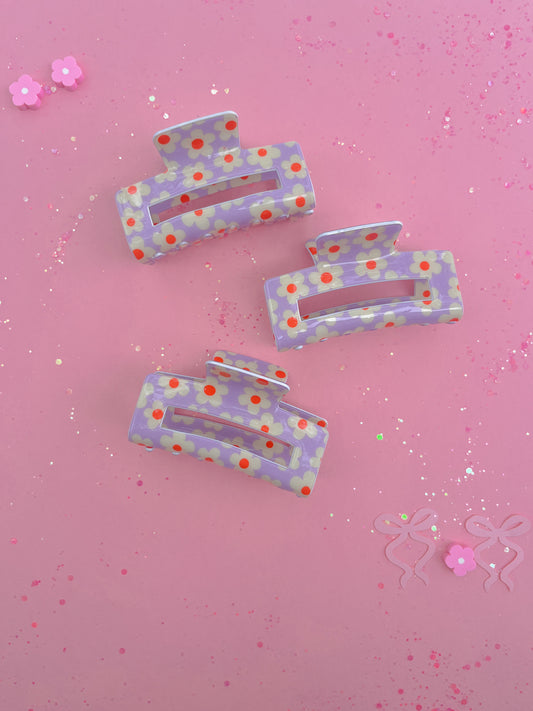 Lilac Daisy Claw Clip