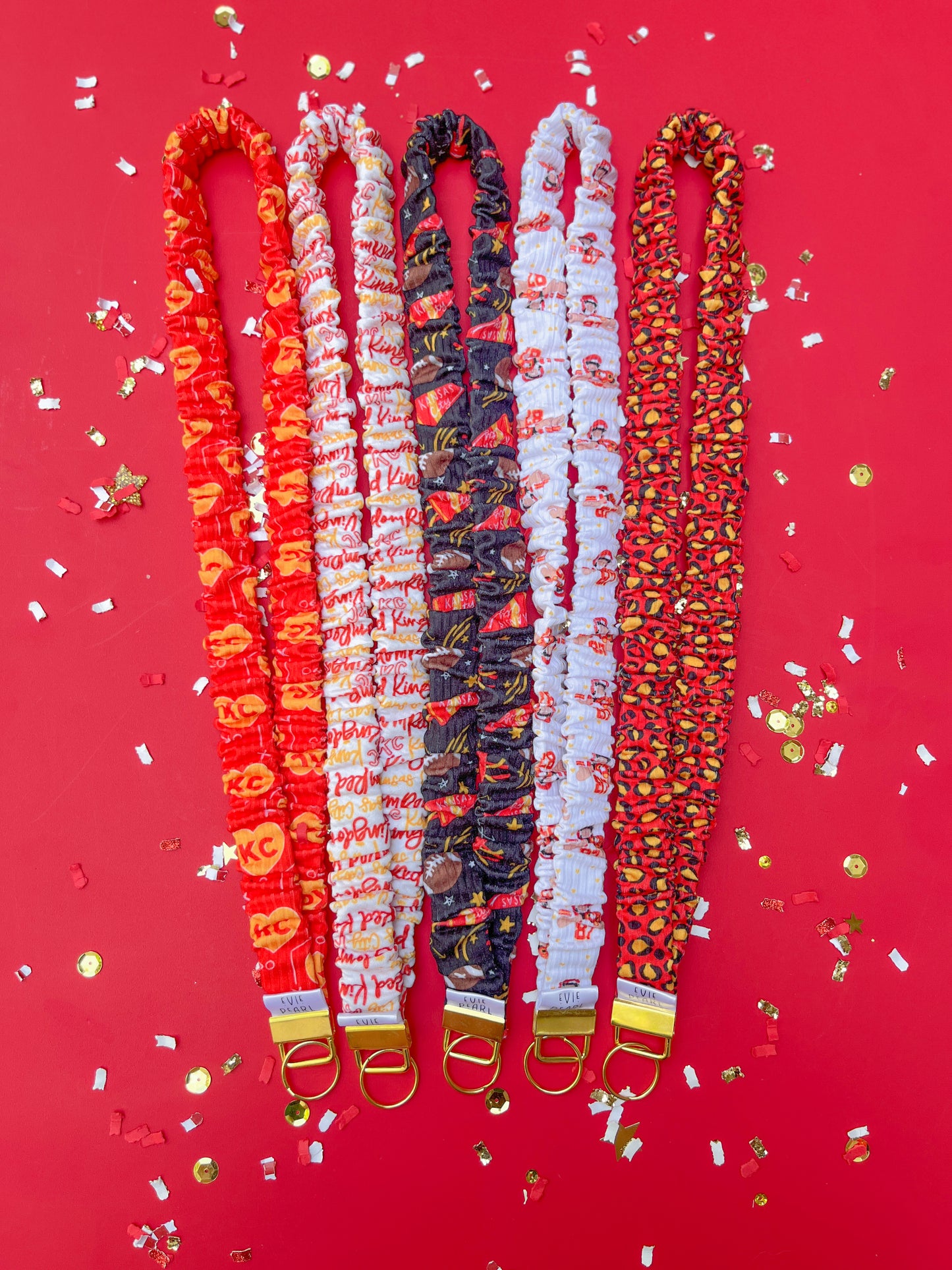 Kansas City Football Scrunchy Lanyard