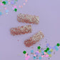 Gold Glitter Snap Clip
