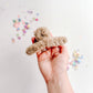 Fuzzy Latte Claw Clip