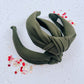 Deep Green Knotted Headband for Girls & Women
