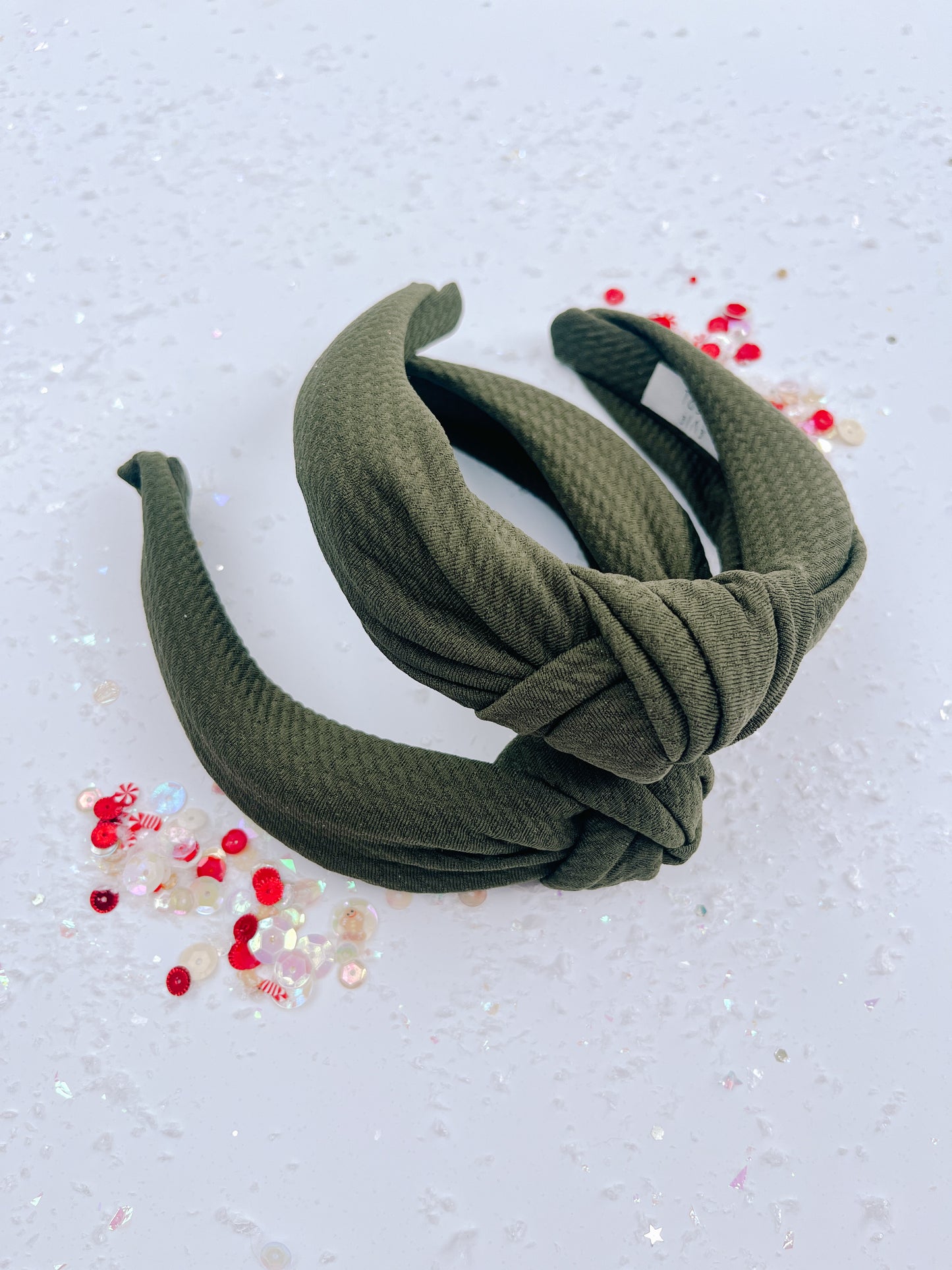 Deep Green Knotted Headband for Girls & Women