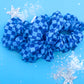 Blue Checkered Kansas City Oversized Scrunchy