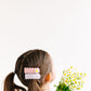 Gingham Daisy Snap Clip Set