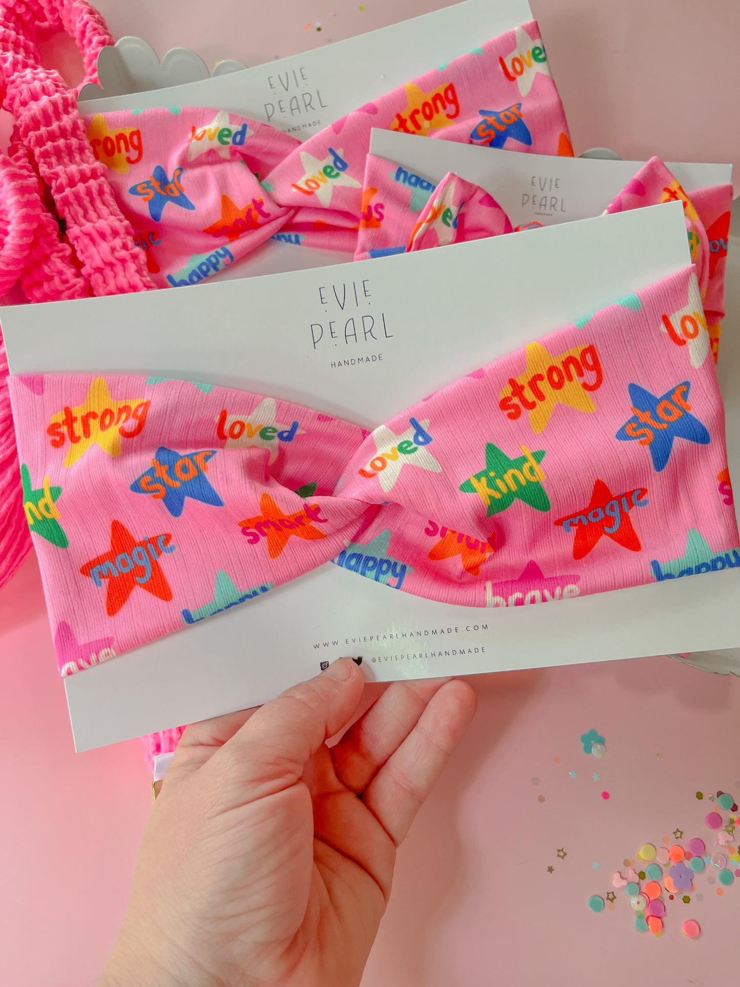 Pink Positive Affirmation Twisted Turban