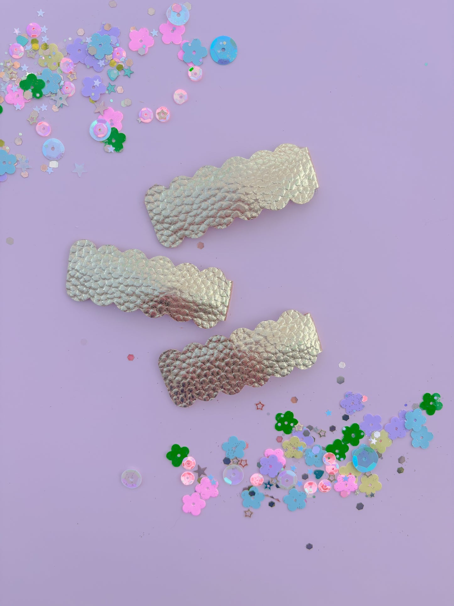 Gold Metallic Snap Clip