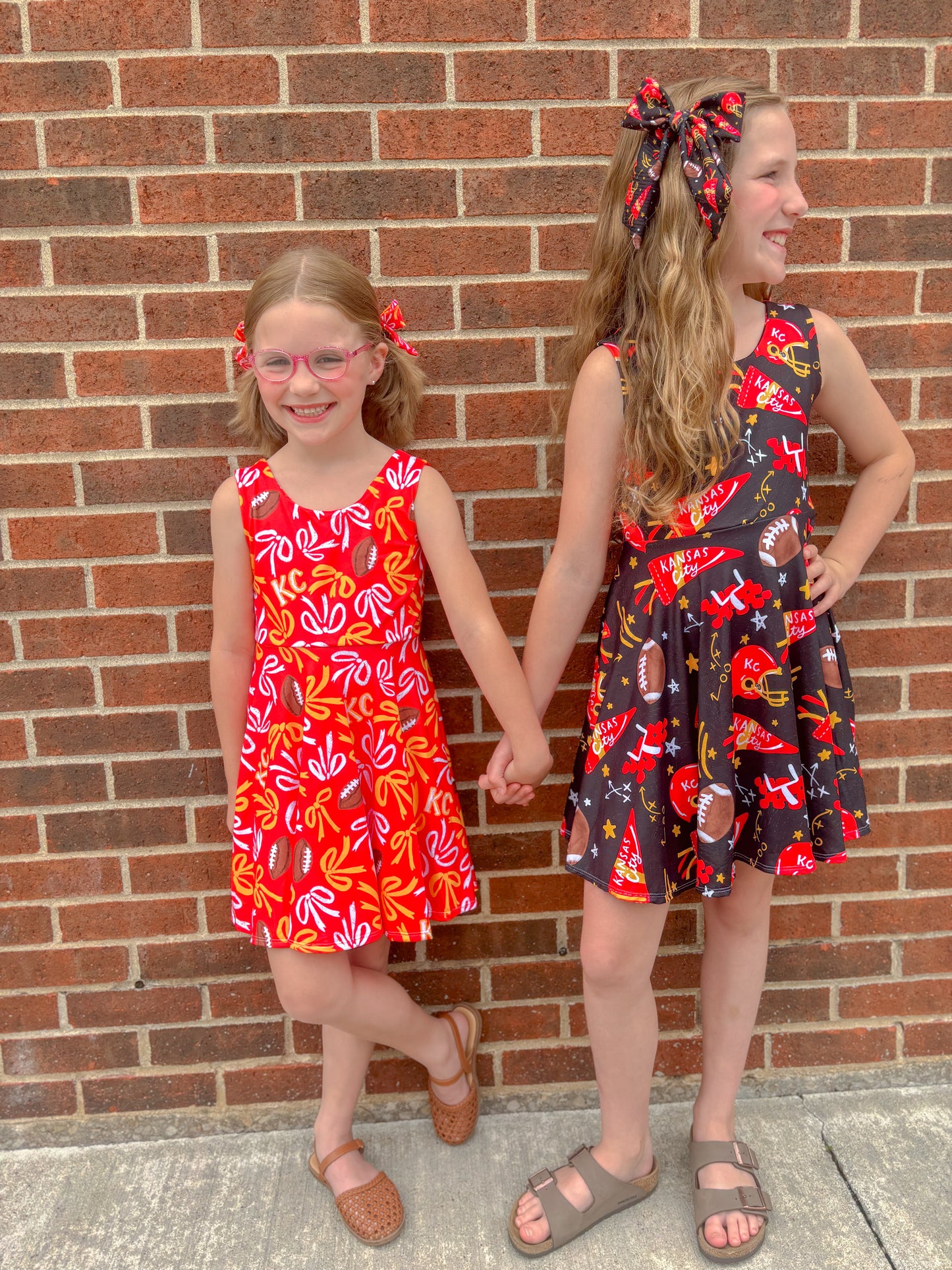 Red Bows KC Medium Pigtails