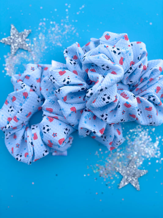 USA World Cup FIFA Soccer Oversized Scrunchy