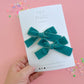 Tropical Punch Teal Velvet Classic Pigtails