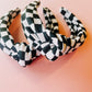 Black & White Checkered Knotted Headband for girls & women