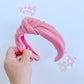 Pink Solid Knotted Headband