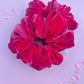 Rosie Pink Velvet Oversized Scrunchy
