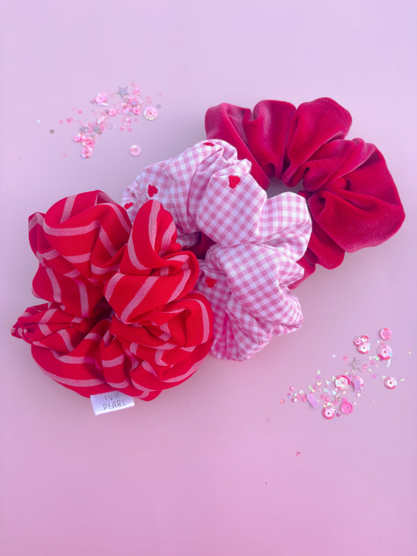 Rosie Pink Velvet Oversized Scrunchy