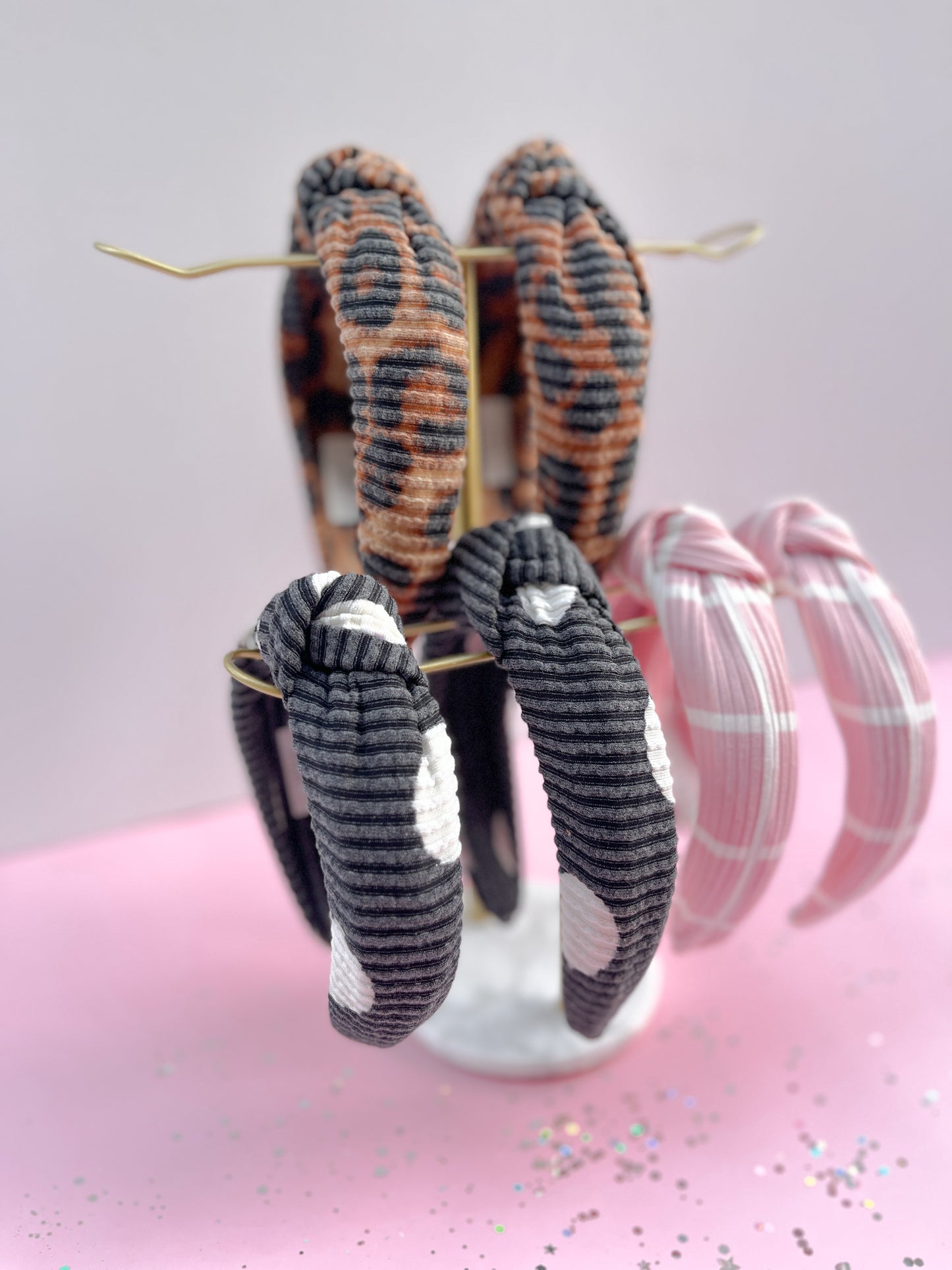 Leopard Ribbed Knotted Headband