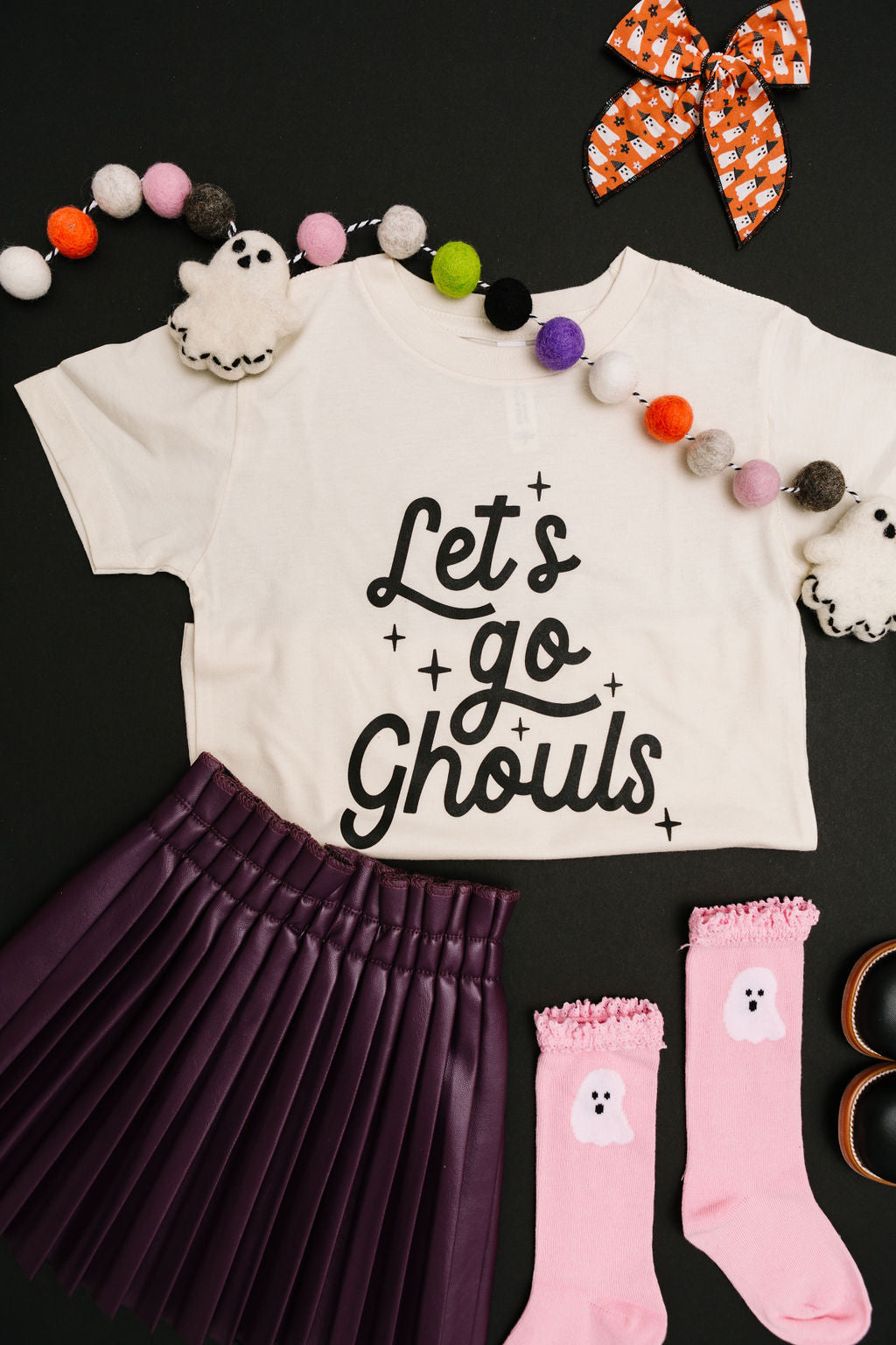 Orange Ghost Oversized Hair Bow For Girls