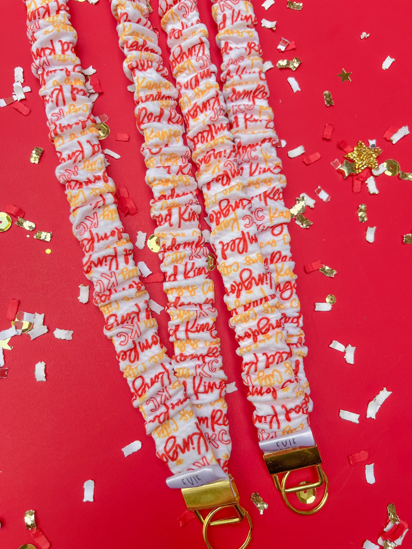 Kansas City Football Scrunchy Lanyard