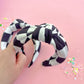 Black & White Checkered Knotted Headband