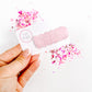 Light Pink Glitter Single Snap Clip