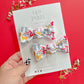 Kansas City White Bows Knot Bow Pigtail Set