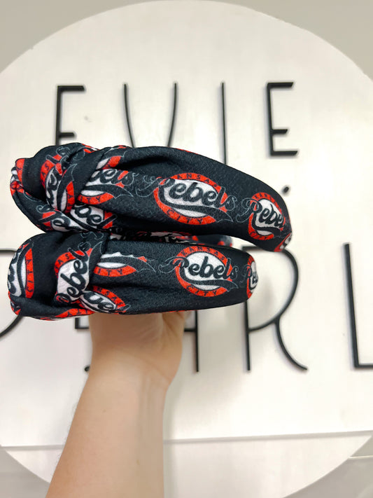 Rebels Softball Knotted Headband