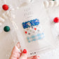 Blue Glitter Stars Plaid Snap Clip Set