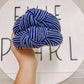 Navy Ribbed Knotted Headband