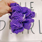 Purple Ribbed Oversized Scrunchy