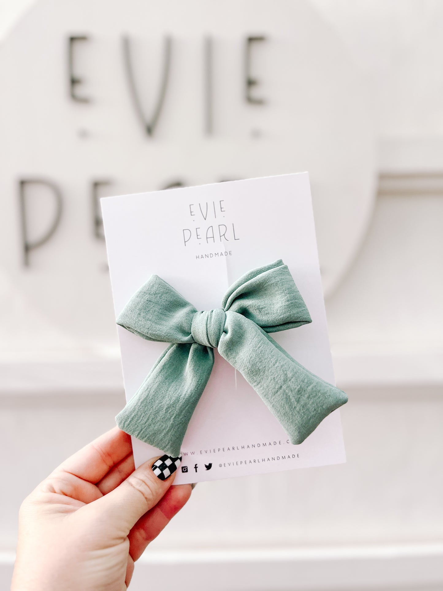 Green large Pinwheel Hair Bow