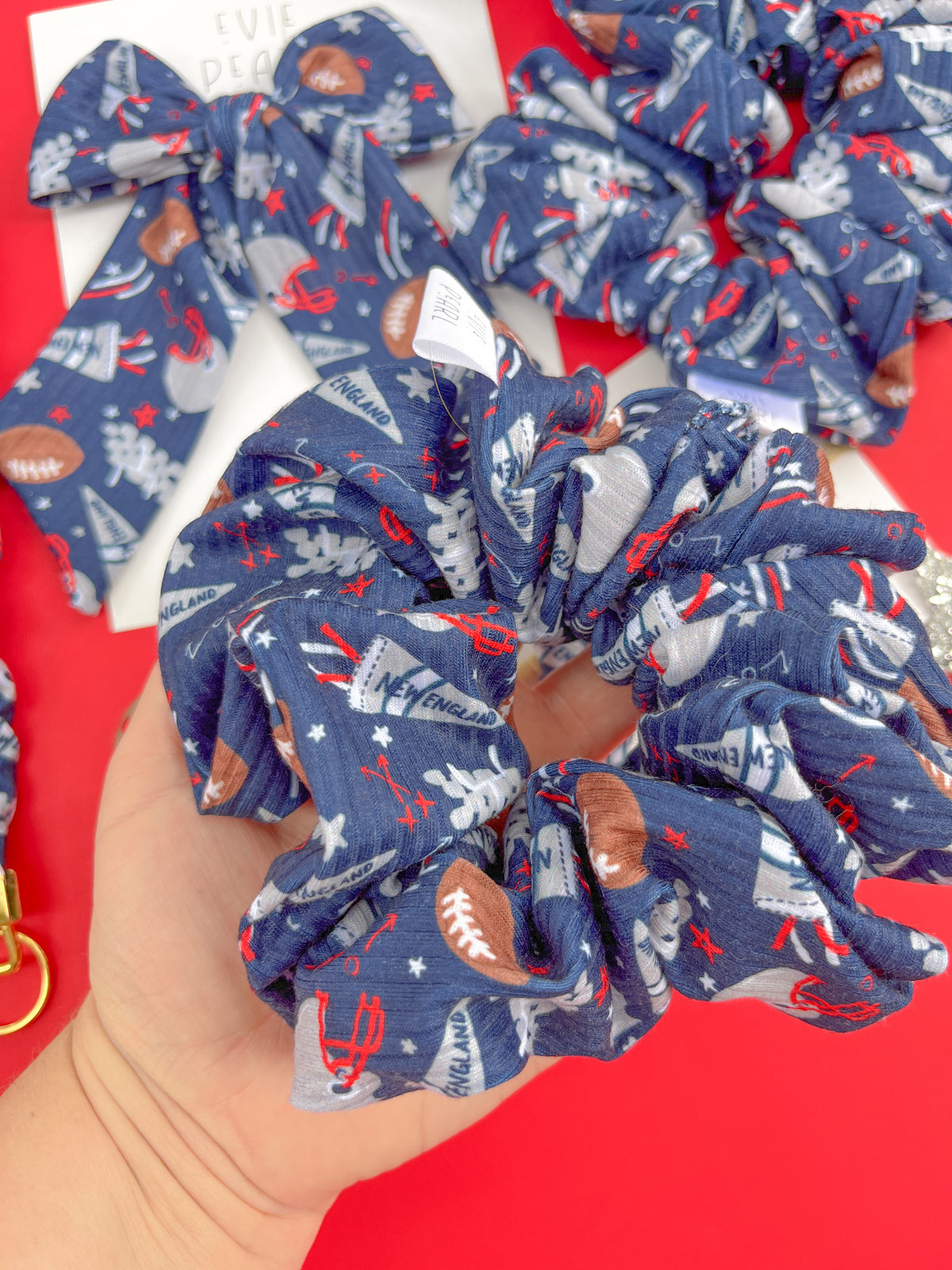 New England Patriots Hair Accessories | Bows, Scrunchies & Headbands