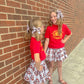 Football Hearts KC Medium Pigtails