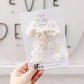 Cream Lace Bows on Bow Medium Hair Bow