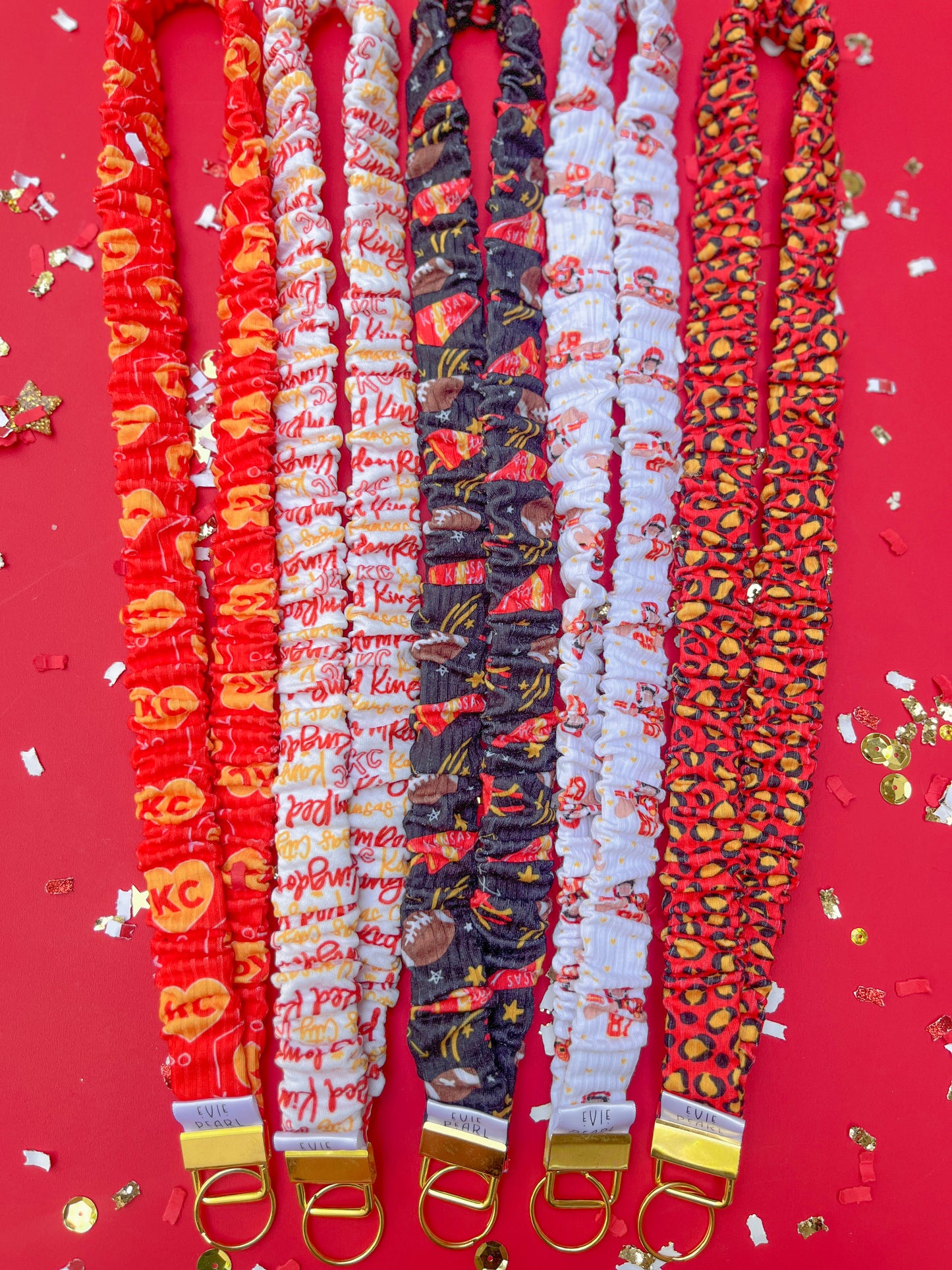 Kansas City Football Scrunchy Lanyard