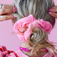 Kasie Bubblegum Pink Ribbed Regular Scrunchy