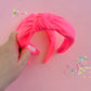 Neon Burst Pink Knotted Headband