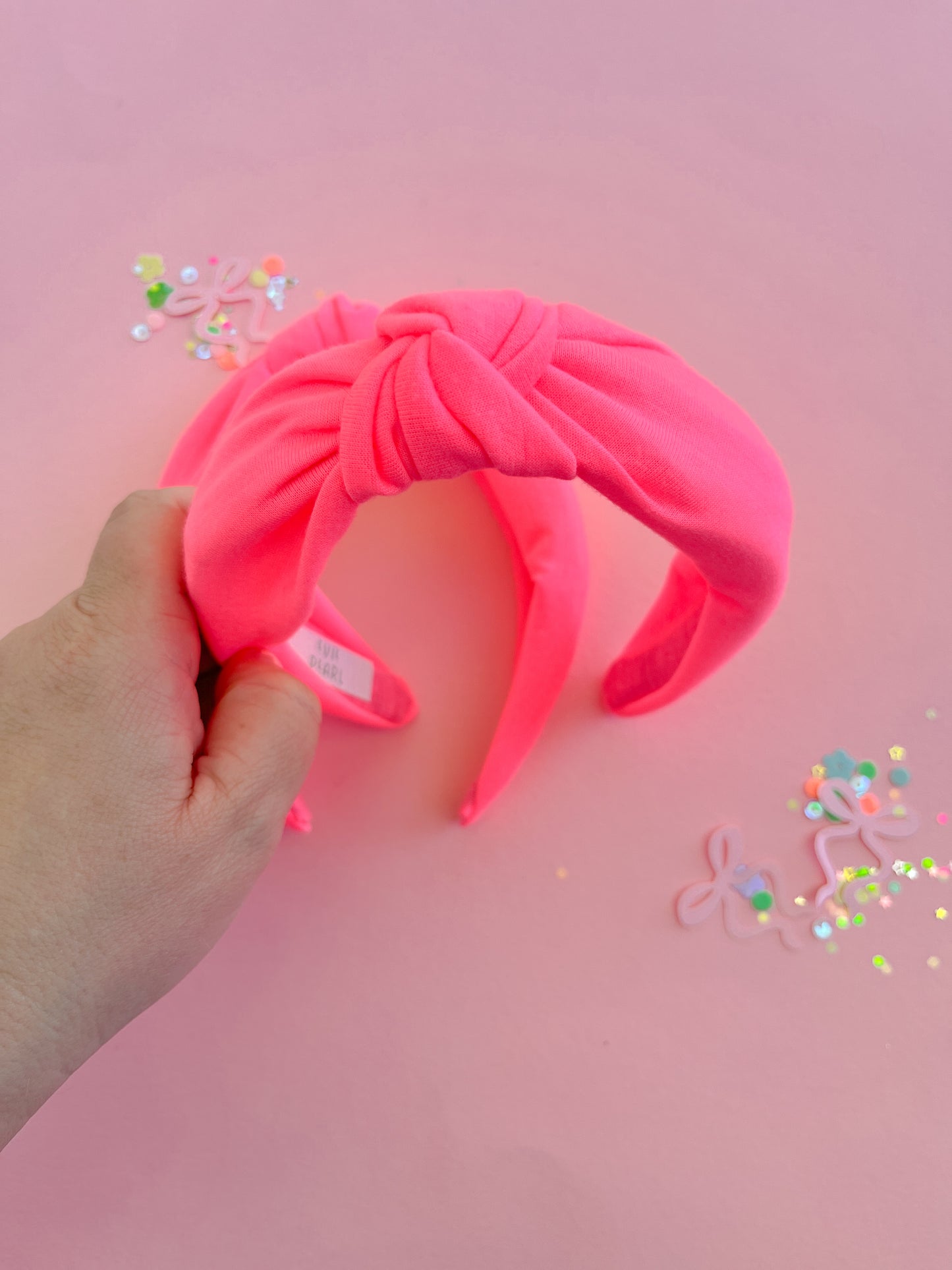 Neon Burst Pink Knotted Headband