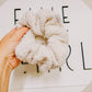 Cream Sherpa Oversized Scrunchie