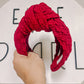 Wine Crinkle Knotted Headband