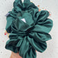 Green Silk Oversized Scrunchy