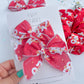 Red 87 Ring It’s a Love Story Say Yes Small Pigtail Bow Set