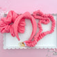 Coral Ribbed Teacher Gift Set- Lanyard| Knotted Headband| Scrunchie