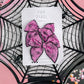 Pink Spider Web Small Pigtail Bow Set