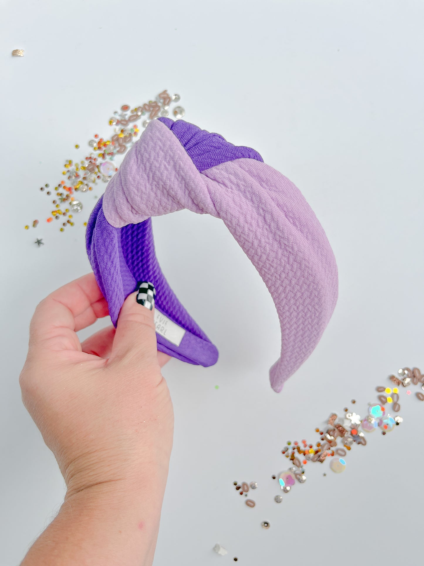 KSU Purple Lilac Colorblock Knotted Headband for girls & women