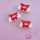 Red Cherry Bow Medium Claw Clip