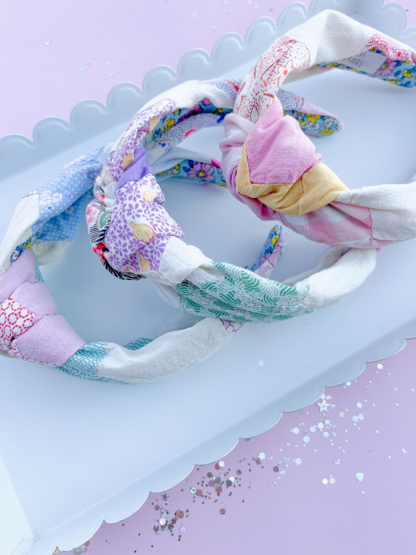 Heirloom Patchwork Quilted Knotted Headband