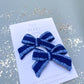 Blue Stripe Small Pinwheel Pigtails