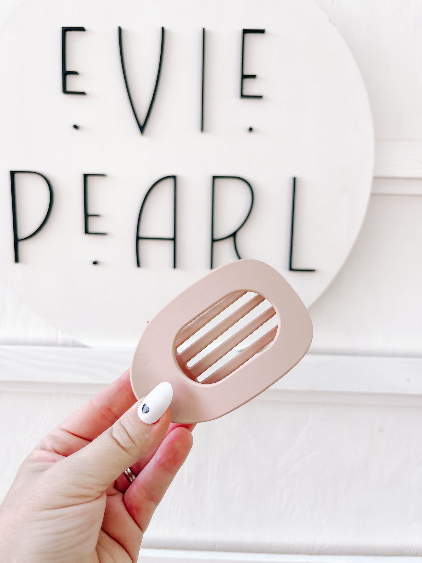 Pink Flat Claw Clip