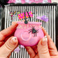 Mini Pink Spider Glitter Cauldron Filled With Snap Clips