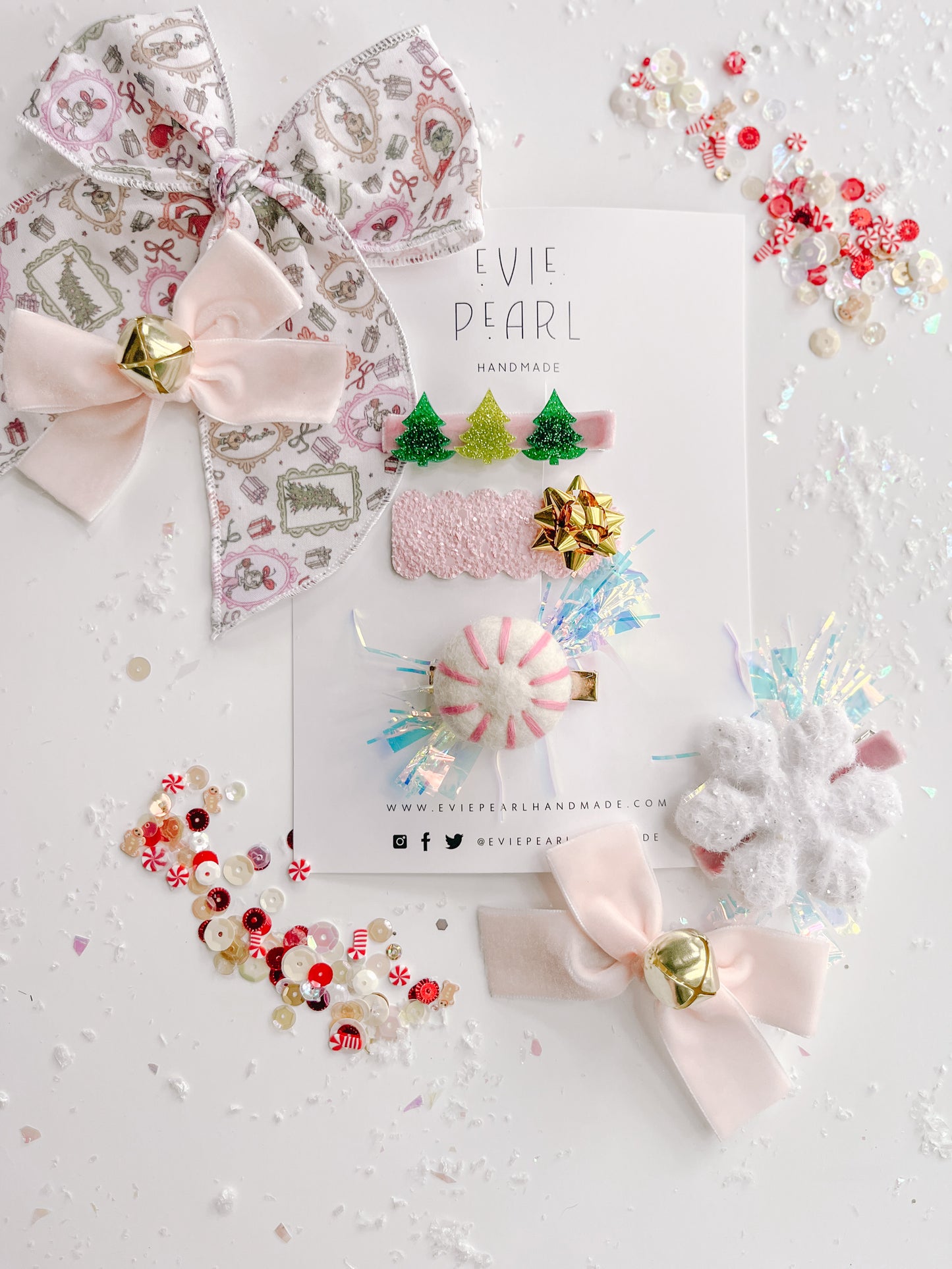 Whimsical Snowflake Tinsel Hair Clip