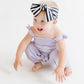 Black|White Baby Bow Turban