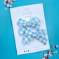 Blue Gingham Small Pigtails Pinwheel